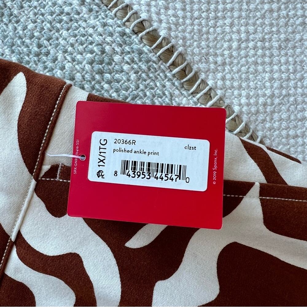 Spanx Polished Printed High Rise Skinny Leg Ankle Pull-On Pants Women’s Size 1X - Picture 7 of 9